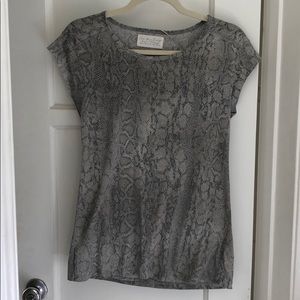 Zara Snakeskin Shimmering Tee